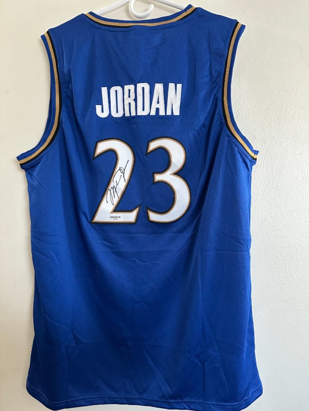 MICHAEL JORDAN SIGNED WASHINGTON WIZARDS AUTOGRAPHED CUSTOM JERSEY W/COA XL 779